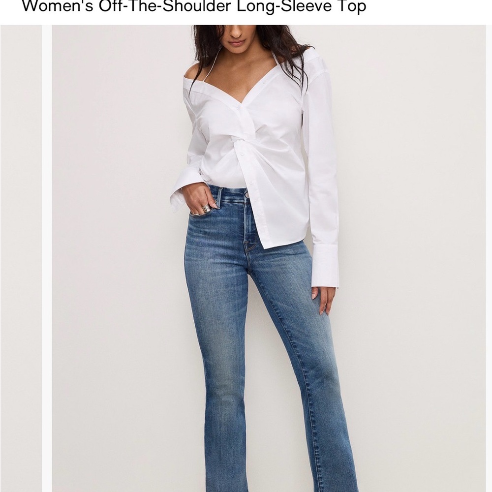 Good American White Off-Shoulder Blouse - Picture 4 of 11
